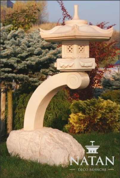 Außenleuchte Lampe Garten Terrassen Stein Skulptur Leuchte Beleuchtung Laterne